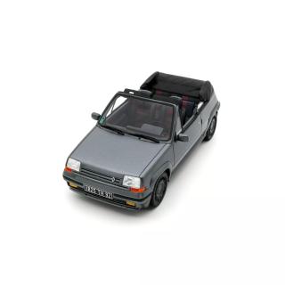 Renault 5 GT Turbo Cabriolet Gris Tungstene 1995 OttO mobile 1:18 Resinemodell (Türen, Motorhaube... nicht zu öffnen!)